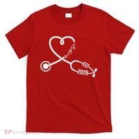 Nurse EST 2026 Cute Heart Stethoscope T-Shirt thumb 0