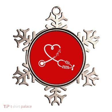 Nurse EST 2026 Cute Heart Stethoscope Ornament