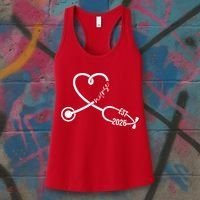 Nurse EST 2026 Cute Heart Stethoscope Women's Tank Top thumb 3