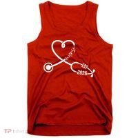 Nurse EST 2026 Cute Heart Stethoscope Tank Top thumb 0