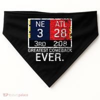 New England 3 Atlanta 28 Greatest Comeback Ever Graphic USA-Made Doggie Bandana thumb 0