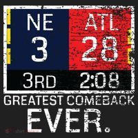 New England 3 Atlanta 28 Greatest Comeback Ever Graphic Beanie thumb 2