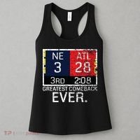New England 3 Atlanta 28 Greatest Comeback Ever Graphic Women's Tank Top thumb 3