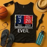 New England 3 Atlanta 28 Greatest Comeback Ever Graphic Tank Top thumb 4