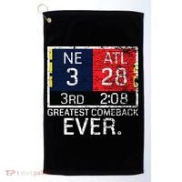 New England 3 Atlanta 28 Greatest Comeback Ever Graphic Golf Towel thumb 0