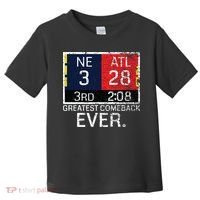 New England 3 Atlanta 28 Greatest Comeback Ever Graphic Toddler T-Shirt thumb 0