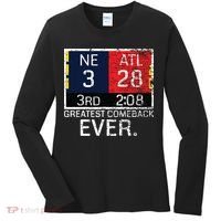 New England 3 Atlanta 28 Greatest Comeback Ever Graphic Women's Long Sleeve Shirt thumb 0