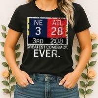 New England 3 Atlanta 28 Greatest Comeback Ever Graphic Women's T-Shirt thumb 2
