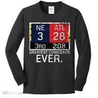New England 3 Atlanta 28 Greatest Comeback Ever Graphic Kids Long Sleeve Shirt thumb 0
