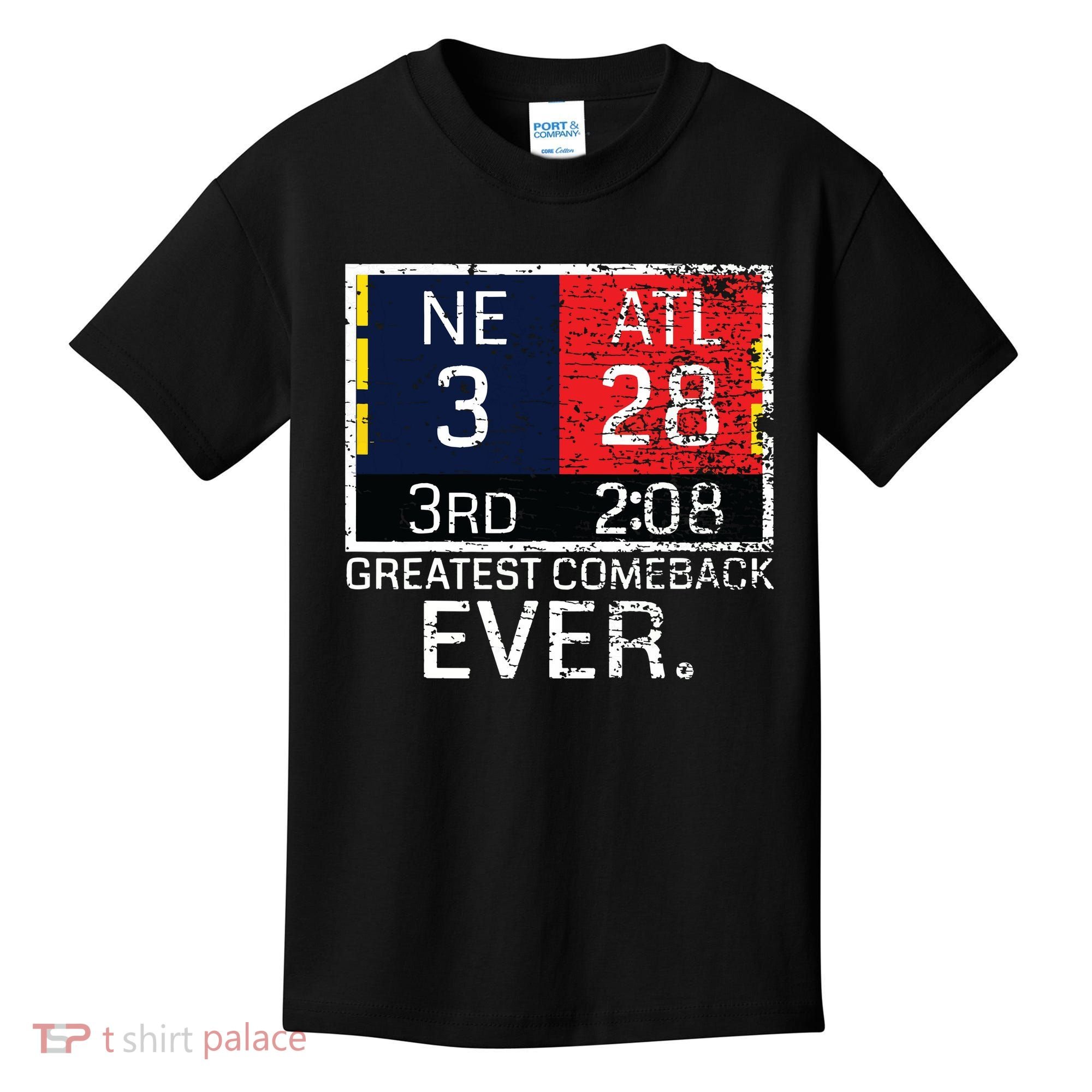 New England 3 Atlanta 28 Greatest Comeback Ever Graphic Kids T-Shirt
