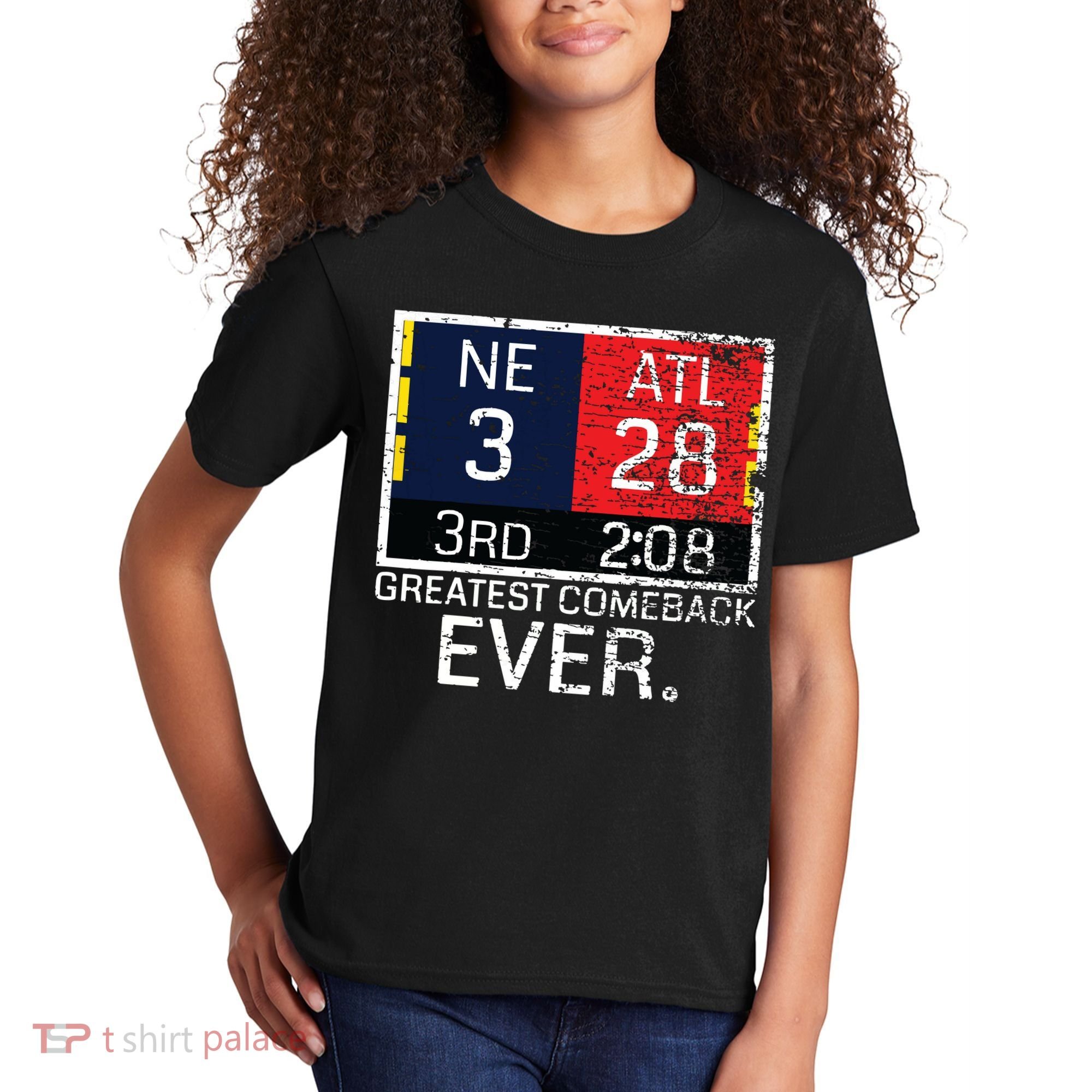 New England 3 Atlanta 28 Greatest Comeback Ever Graphic Kids T-Shirt