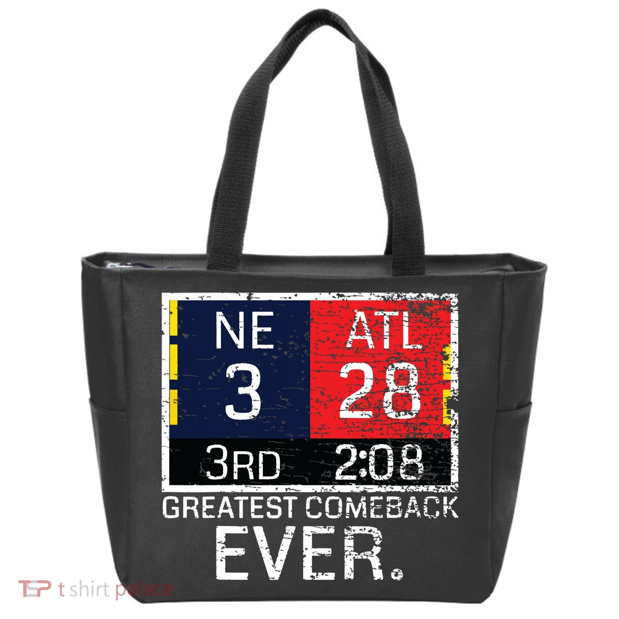 New England 3 Atlanta 28 Greatest Comeback Ever Graphic Tote Bag