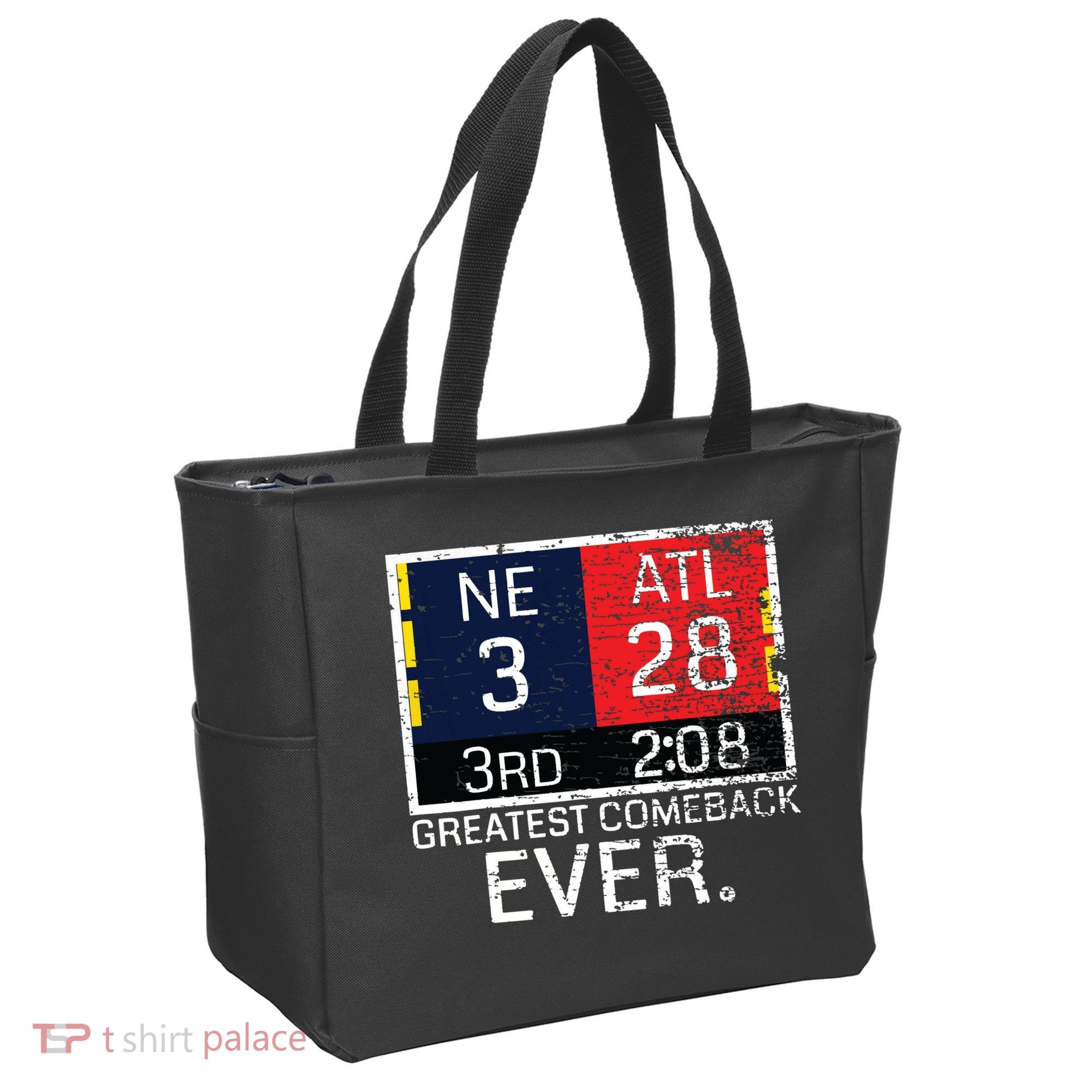 New England 3 Atlanta 28 Greatest Comeback Ever Graphic Tote Bag