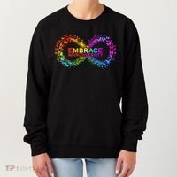 Neurodiversity Embrace ADHD Autism ASD Butterfly Infinity Women's Sweatshirt thumb 0
