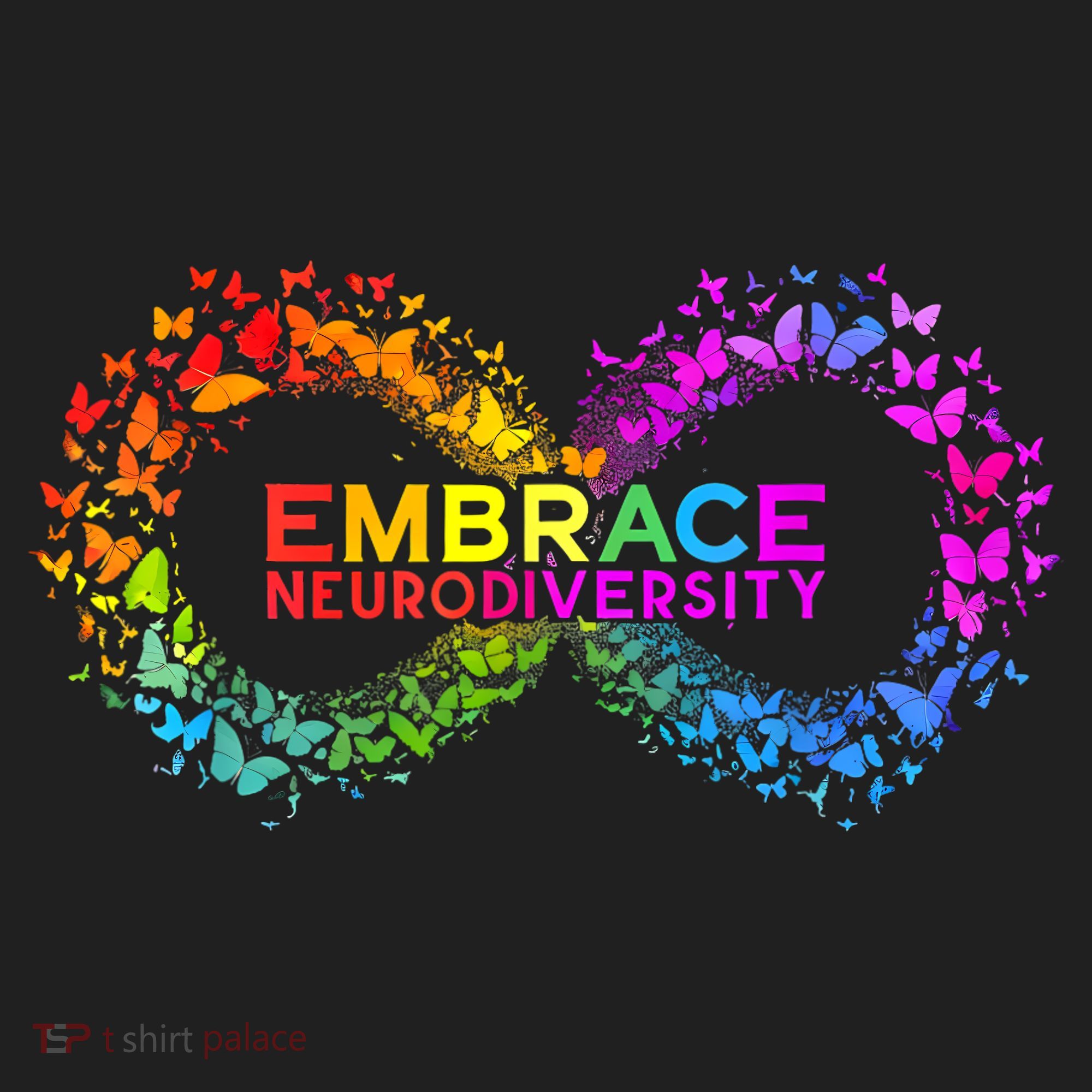 Neurodiversity Embrace ADHD Autism ASD Butterfly Infinity Women's Sweatshirt