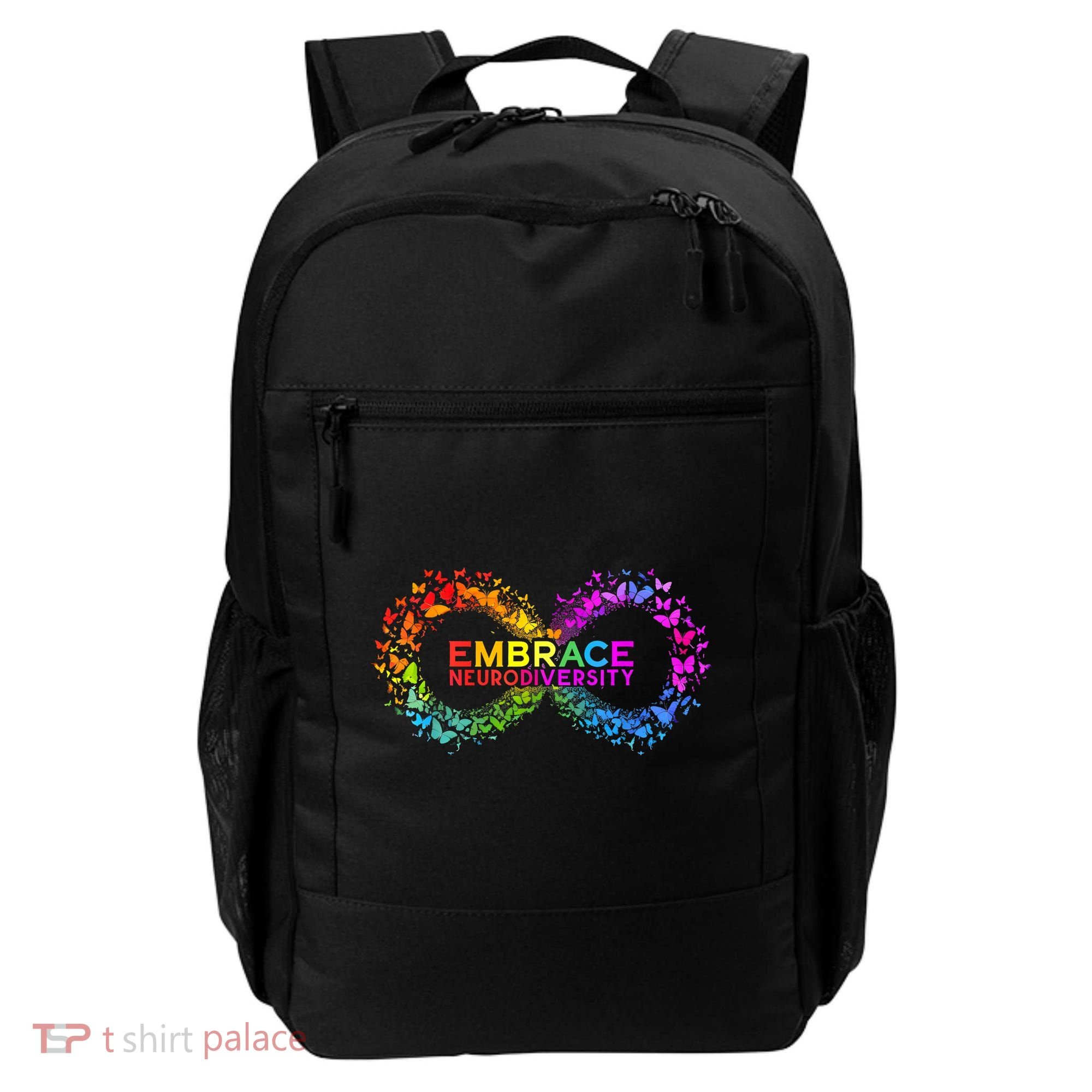 Neurodiversity Embrace ADHD Autism ASD Butterfly Infinity Backpack