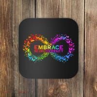 Neurodiversity Embrace ADHD Autism ASD Butterfly Infinity Coaster thumb 0