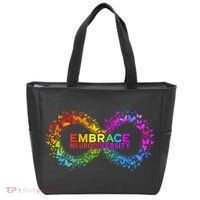 Neurodiversity Embrace ADHD Autism ASD Butterfly Infinity Tote Bag thumb 0