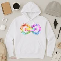 Neurodiversity Embrace ADHD Autism ASD Butterfly Infinity Hoodie thumb 3