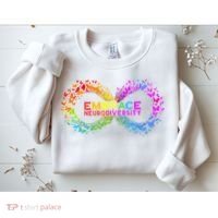 Neurodiversity Embrace ADHD Autism ASD Butterfly Infinity Sweatshirt thumb 2