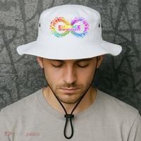 Neurodiversity Embrace ADHD Autism ASD Butterfly Infinity Bucket Hat thumb 2