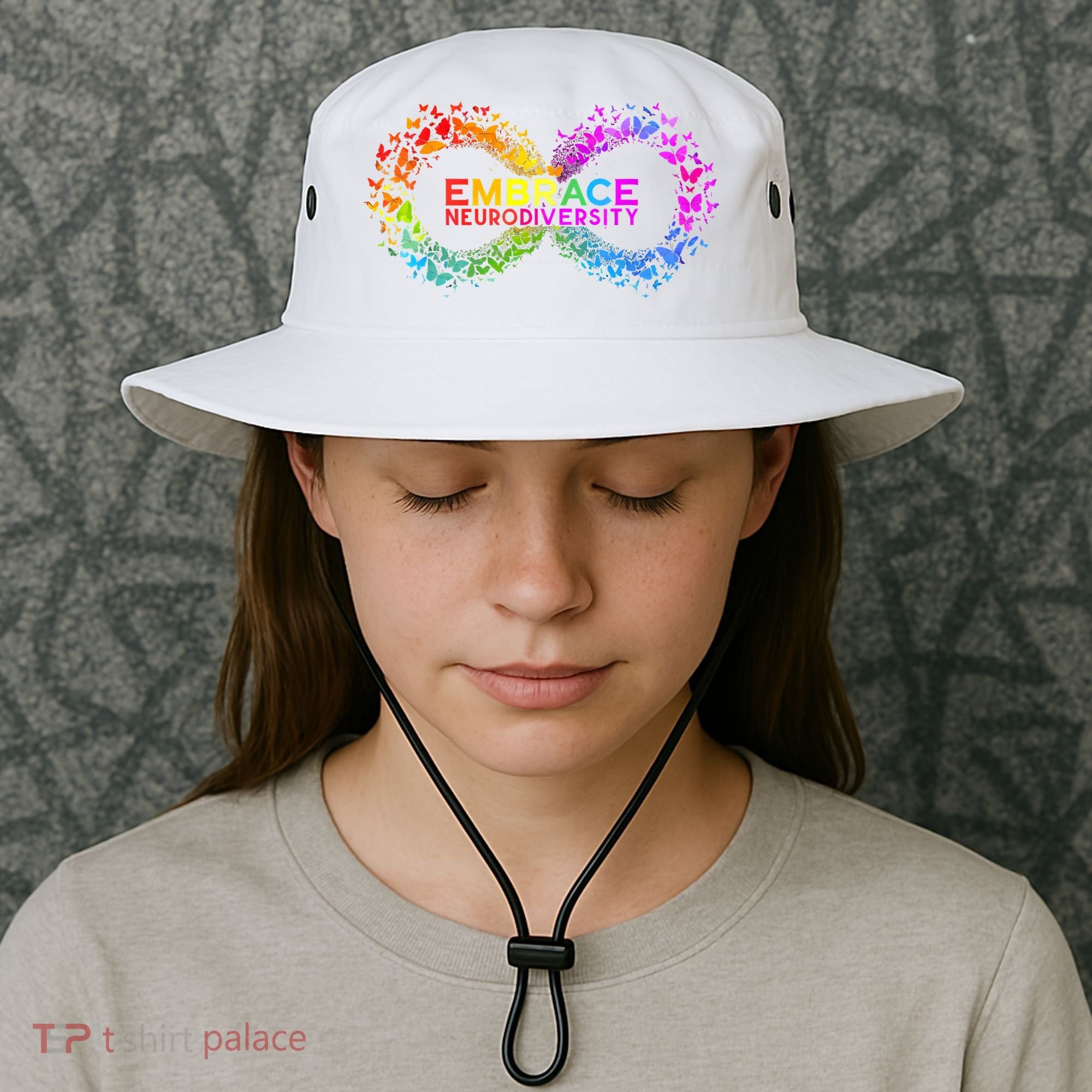 Neurodiversity Embrace ADHD Autism ASD Butterfly Infinity Bucket Hat