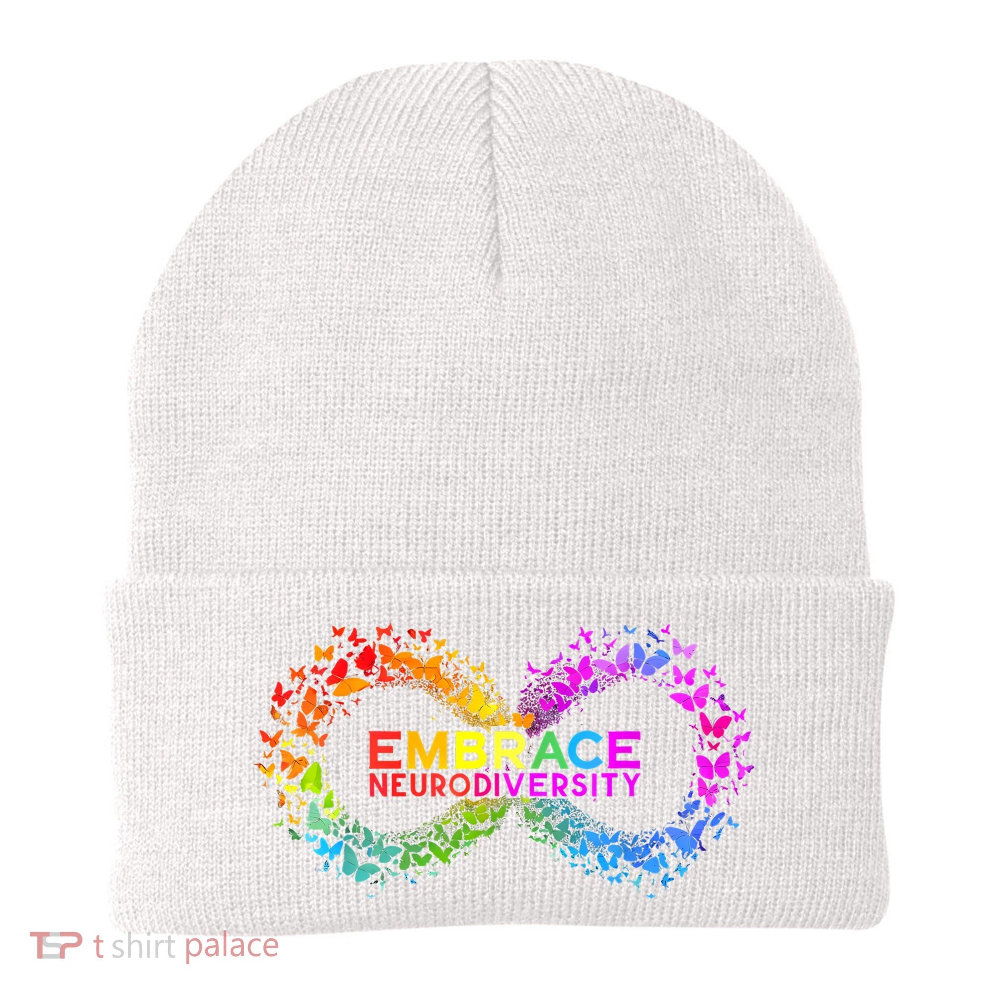 Neurodiversity Embrace ADHD Autism ASD Butterfly Infinity Beanie
