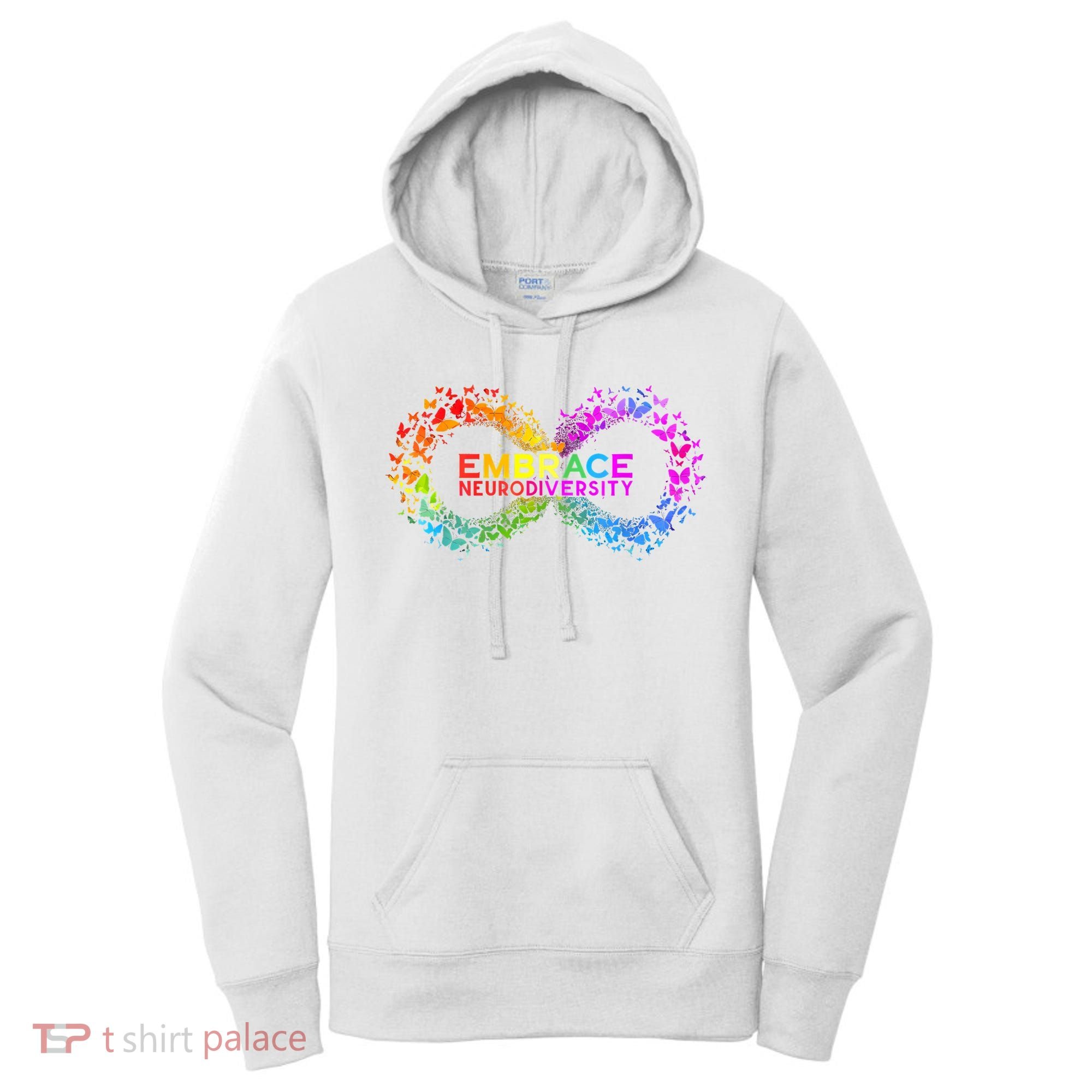 Neurodiversity Embrace ADHD Autism ASD Butterfly Infinity Women's Hoodie