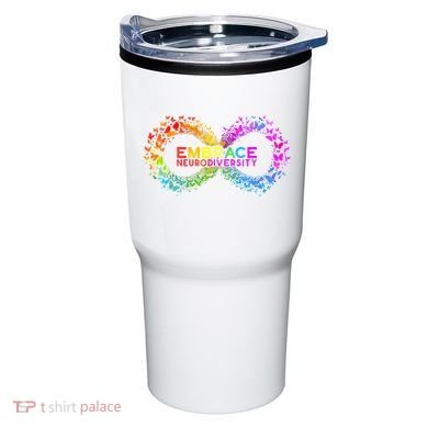 Neurodiversity Embrace ADHD Autism ASD Butterfly Infinity Tumbler