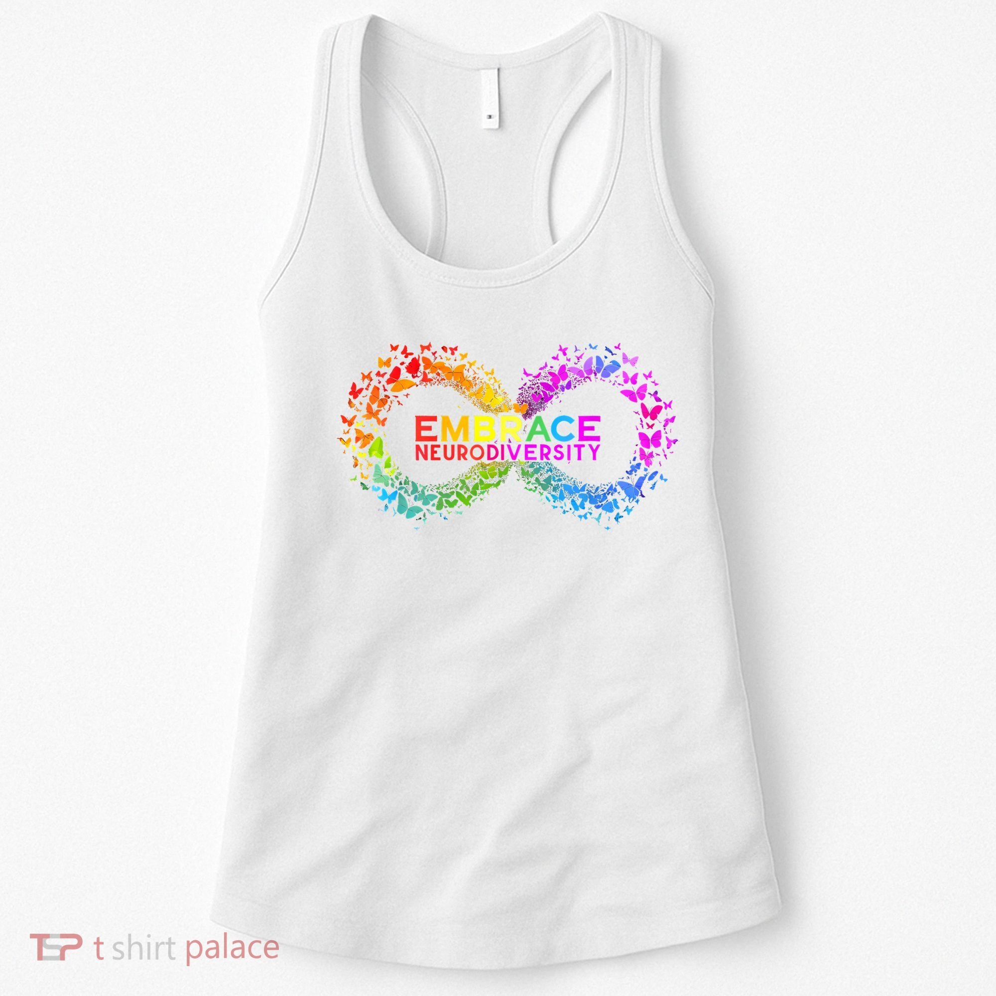 Neurodiversity Embrace ADHD Autism ASD Butterfly Infinity Women's Tank Top