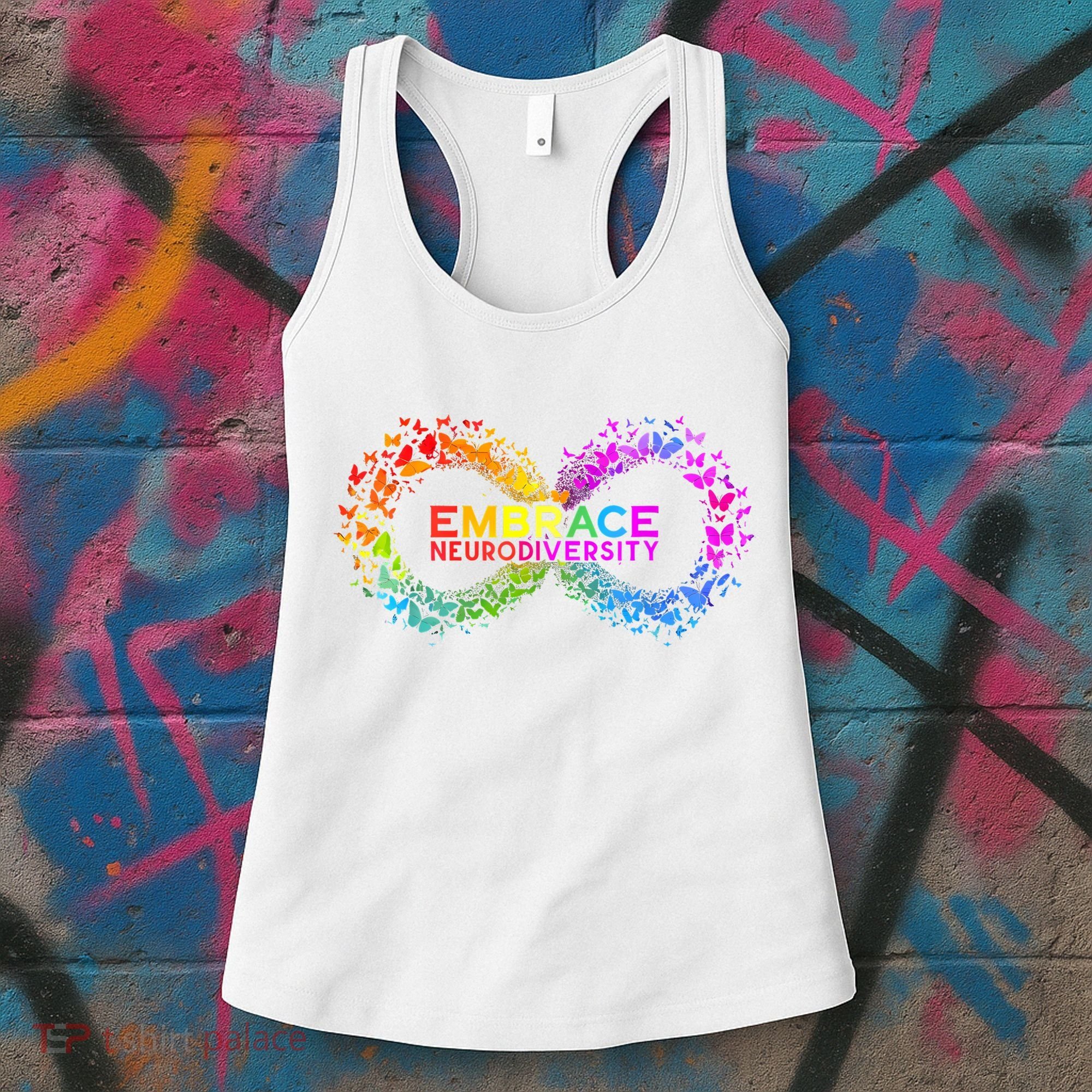 Neurodiversity Embrace ADHD Autism ASD Butterfly Infinity Women's Tank Top