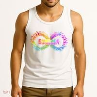 Neurodiversity Embrace ADHD Autism ASD Butterfly Infinity Tank Top thumb 3