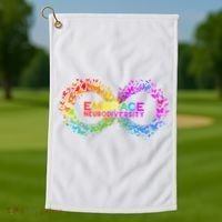 Neurodiversity Embrace ADHD Autism ASD Butterfly Infinity Golf Towel thumb 1