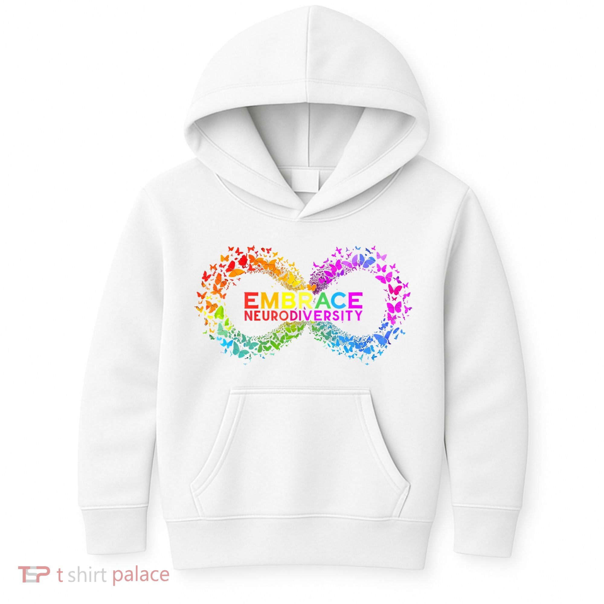 Neurodiversity Embrace ADHD Autism ASD Butterfly Infinity Kids Hoodie