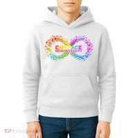 Neurodiversity Embrace ADHD Autism ASD Butterfly Infinity Kids Hoodie thumb 4