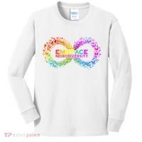 Neurodiversity Embrace ADHD Autism ASD Butterfly Infinity Kids Long Sleeve Shirt thumb 0