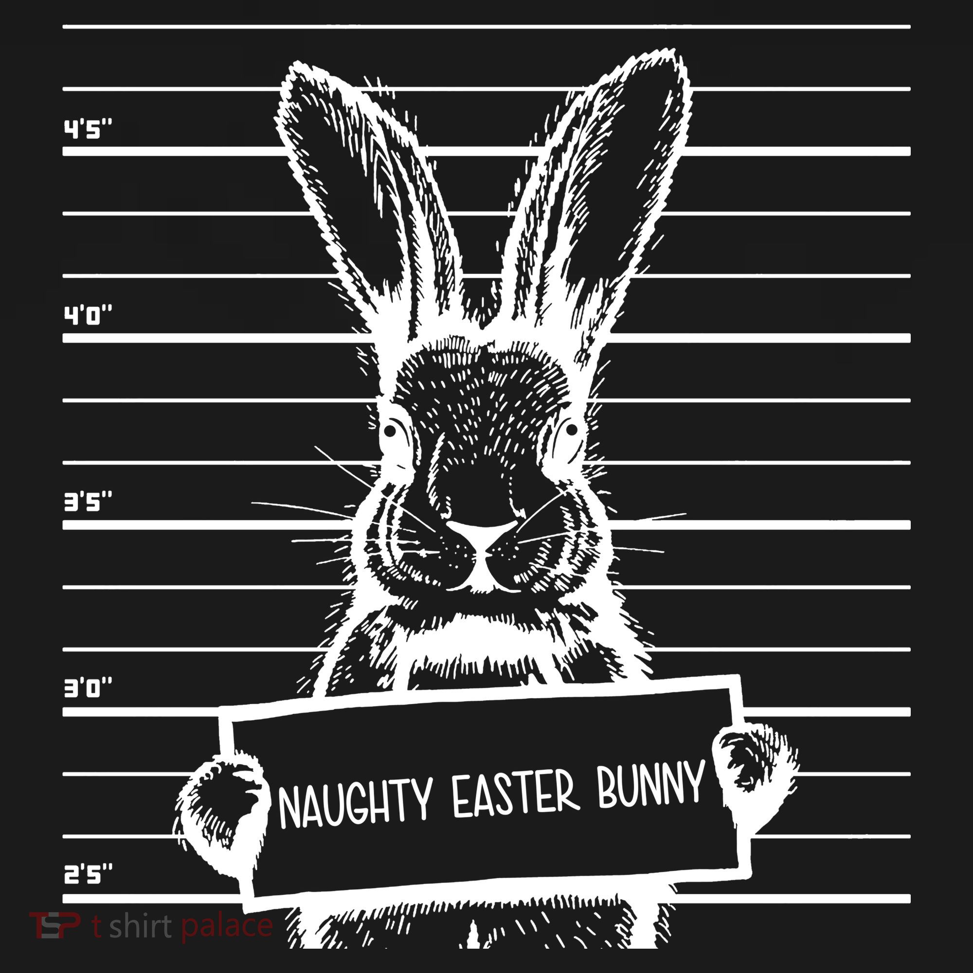 Naughty Easter Bunny Mug Shot Funny Backpack