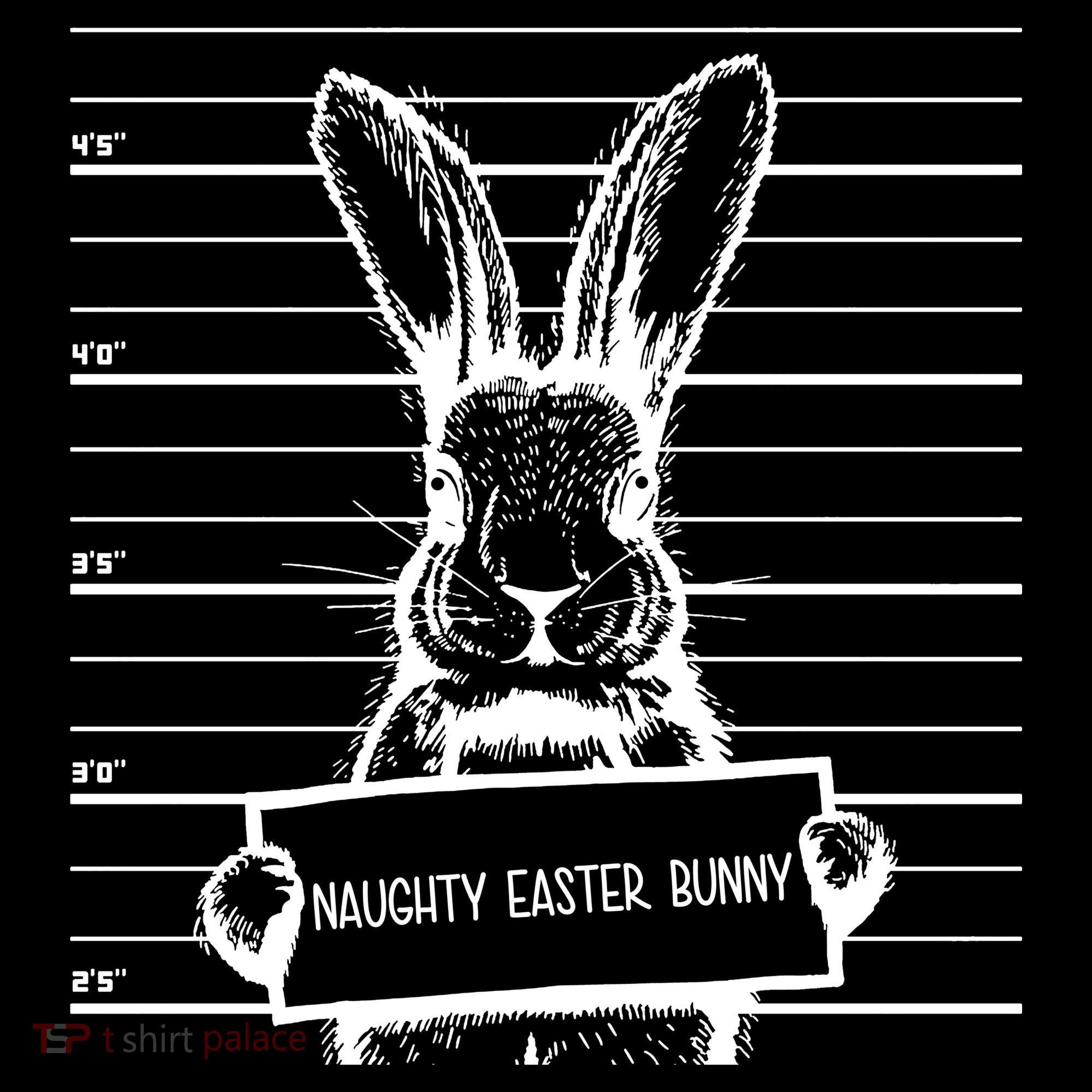 Naughty Easter Bunny Mug Shot Funny Coaster