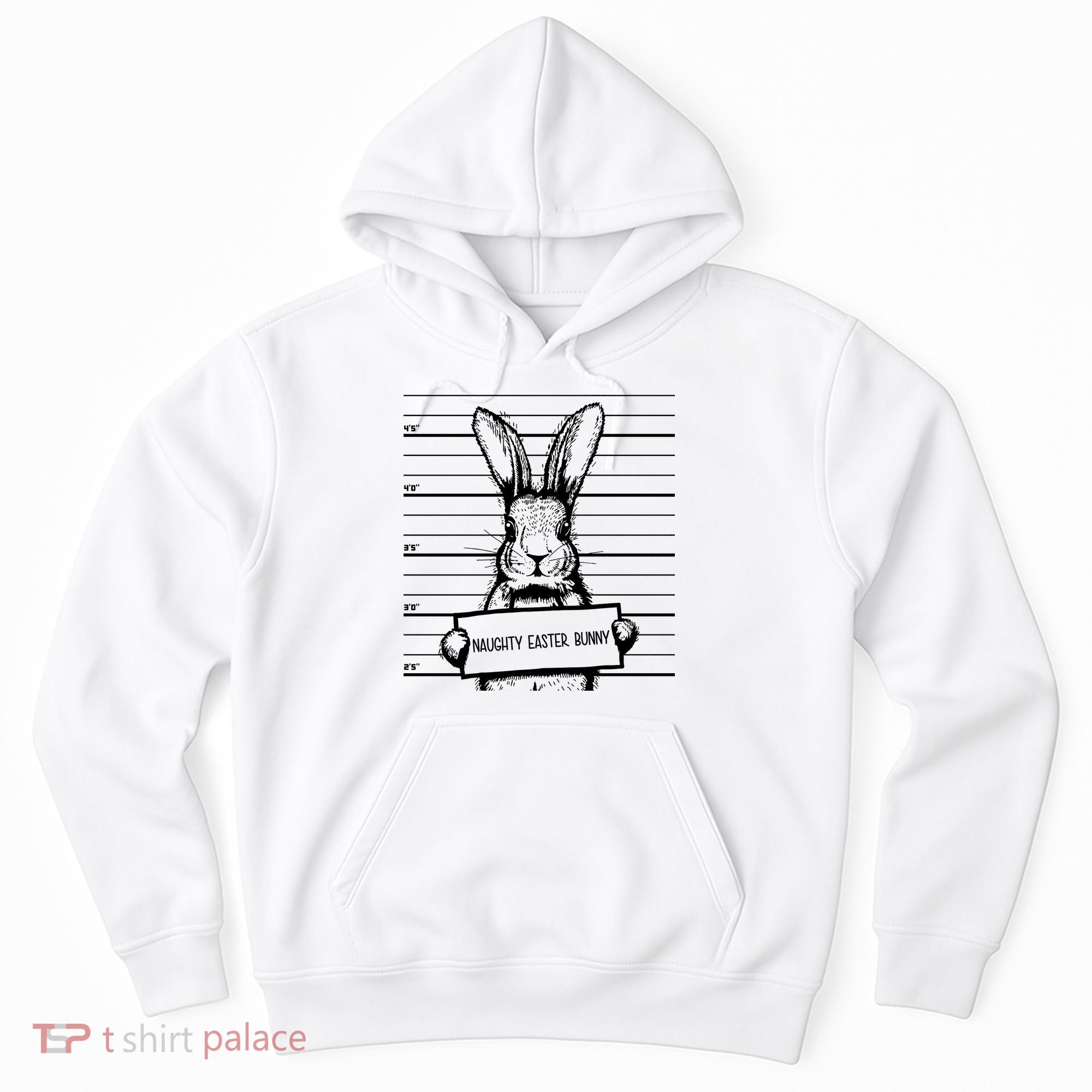 Naughty Easter Bunny Mug Shot Funny Hoodie