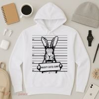 Naughty Easter Bunny Mug Shot Funny Hoodie thumb 3