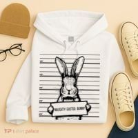 Naughty Easter Bunny Mug Shot Funny Hoodie thumb 4