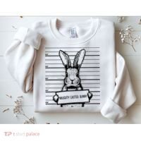 Naughty Easter Bunny Mug Shot Funny Sweatshirt thumb 2