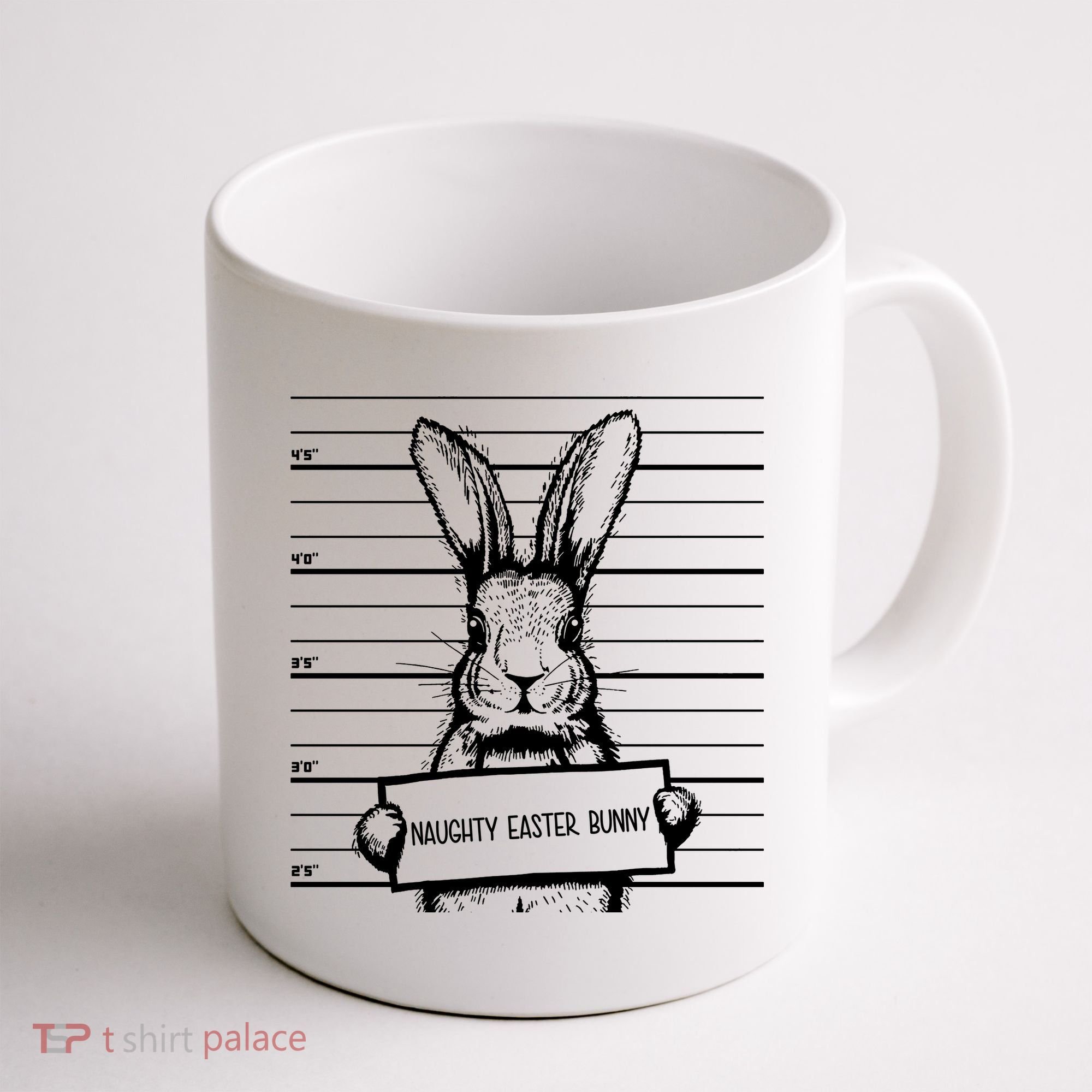 Naughty Easter Bunny Mug Shot Funny Coffee Mug