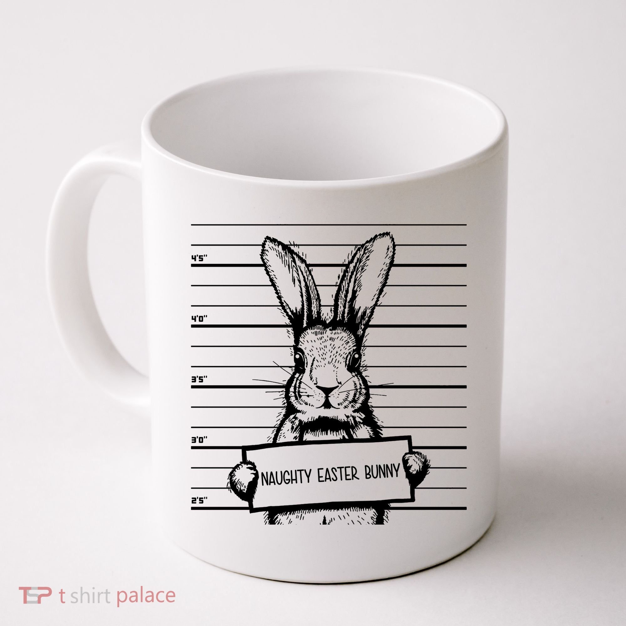 Naughty Easter Bunny Mug Shot Funny Coffee Mug