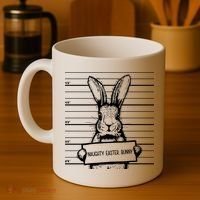 Naughty Easter Bunny Mug Shot Funny Coffee Mug thumb 4
