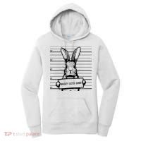 Naughty Easter Bunny Mug Shot Funny Women's Hoodie thumb 0