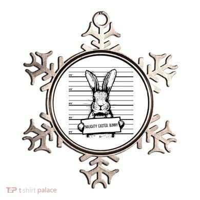 Naughty Easter Bunny Mug Shot Funny Ornament