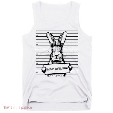 Naughty Easter Bunny Mug Shot Funny Tank Top