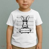 Naughty Easter Bunny Mug Shot Funny Toddler T-Shirt thumb 2