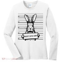 Naughty Easter Bunny Mug Shot Funny Women's Long Sleeve Shirt thumb 0